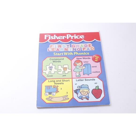 Fisher-Price, First Grade, Learning Pad, Activity, 1998,ring Book, Vintage, CRIS - Picture 1 of 5